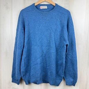 VTG Scotch House Pringle of Scotland Mens Crew Neck 100% Lambswool Sweater Sz L